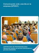 UF0521 - Comunicación oral y escrita en la empresa