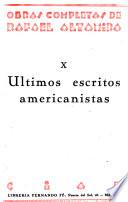Últimos escritos americanistas