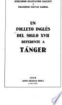 Un folleto inglés del siglo XVII referente a Tánger