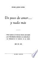 Un poco de amor y nada mas