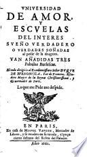 Universidad de Amor, y esuelas del interes