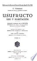 Usufructo, uso y habitación