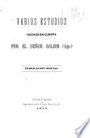 Varios estudios hechos en Europa
