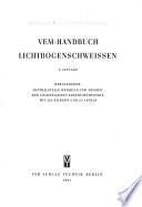 VEM-Handbuch Lichtbogenschweissen