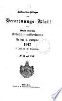 Verordnungs-blatt des Ministeriums für militärische angelegenheiten