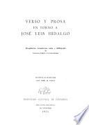 Verso y prosa en torno a José Luis Hidalgo