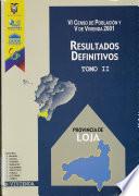 VI censo de población y V de vivienda, 2001: Provincia de Pichincha