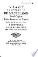 Viage al estrecho de Magallanes en los años de 1579 y 1580