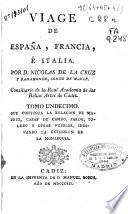 Viage [sic] de España, Francia, é Italia