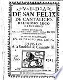Vida de San Felix de Cantalicio, religioso lego capuchino