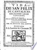 Vida de San Felix de Cantalicio, religioso lego capuchino