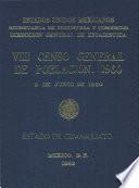 VIII Censo General de Población 1960. 8 de junio de 1960. Estado de Guanajuato