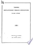Virginia Revolutionary pension applications