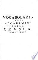 Vocabolario Degli Accademici Della Crvsca