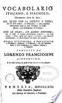 Vocabolario italiano e spagnolo novamente dato in luce