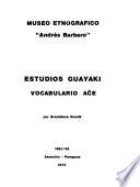 Vocabulario Ače