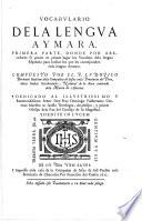 Vocabulario de la lengua aymara