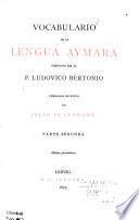 Vocabulario de la lengua aymara