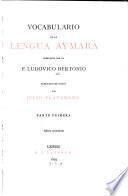 Vocabulario de la lengua aymara