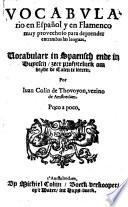 Vocabulario en Espanol y en Flamenco-Vocabulaer in Spaensch ende in Duytsch