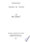 Vocabulario quechua del Pastaza