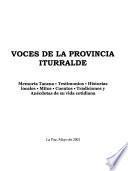 Voces de la Provincia Iturralde-- San Buenaventura y Tumupasa