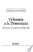 Volvamos a la democracia