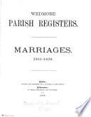 Wedmore parish registers [ed. by S.H.A. Hervey. Wanting the title-leaf and prelims. to vol.2].