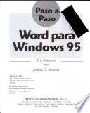 WORD PARA WINDOWS 95: PASO A PASO