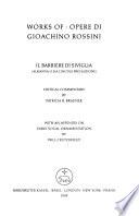 Works of Gioachino Rossini: Il barbiere di Siviglia