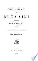 Wörterbuch des Runa Simi oder der Keshua-Sprache