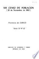 XIII censo de población, 29 de noviembre de 1960
