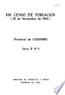 XIII censo de población, 29 de noviembre de 1960
