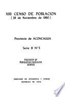 XIII Censo de población, 29 de noviembre de 1960