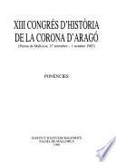 XIII Congrés d'Història de la Corona d'Aragó (Palma de Mallorca, 27 setembre-1 octubre 1987).