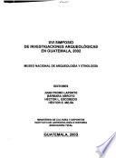 XVI Simposio de Investigaciones Arqueológicas en Guatemala, 2002, Museo Nacional de Arqueología y Etnología