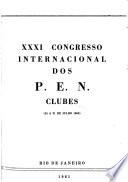 XXXI [i.e. Trigesimo primeiro] Congresso Internacional dos P.E.N., 24 a 31 de julho 1960