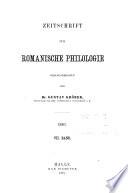 Zeitschrift für romanische Philologie