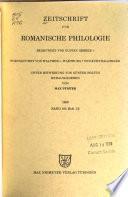 Zeitschrift für romanische Philologie