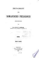 Zeitschrift Für Romanische Philologie