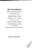 Ziento i diez consideraziones leidas i explicadas házia el año de 1538 i 1539